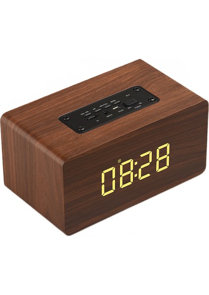 Ev Tiyatrosu Taşınabilir Ahşap Bluetooth Hoparlör Kablosuz Tv Hoparlörler Soundbar Subwoofer Çalar Saat Radyo Müzik Merkezi (Yurt Dışından)