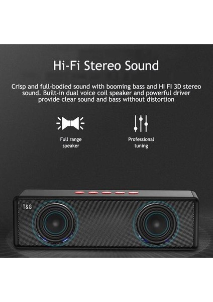 Kablosuz Bluetooth Hoparlörler Taşınabilir Açık Bas Sütun Su Geçirmez Destek Tf USB Aux Bilgisayar Hoparlör Subwoofer (Yurt Dışından)