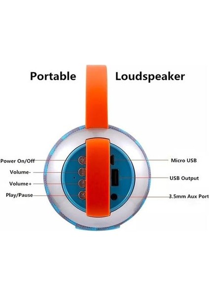 Bluetooth Hoparlör Kablosuz Taşınabilir Açık Subwoofer Kartı Taşınabilir Ses Sistemi Stereo Müzik Surround Açık Hoparlör (Yurt Dışından)