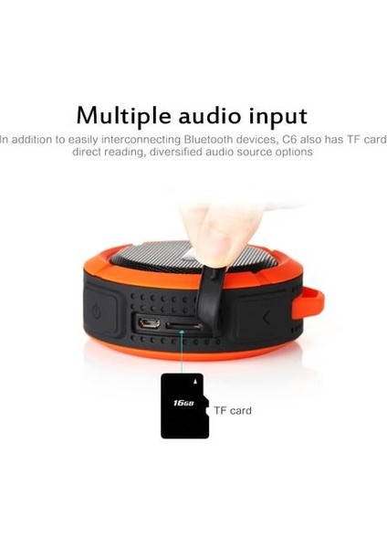 Taşınabilir Bluetooth Hoparlör Subwoofer Hoparlör Şarkıcı Için Su Geçirmez Yüksek Kalite Stereo Ses Açık Hava Aktiviteleri (Yurt Dışından)