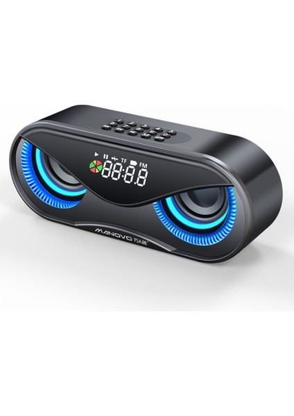 Baykuş Tasarım Bluetooth Hoparlör LED Flaş Kablosuz Hoparlör Fm Radyo Çalar Saat Tf Kart Desteği Numaraya Göre Şarkıları Seç (Yurt Dışından)