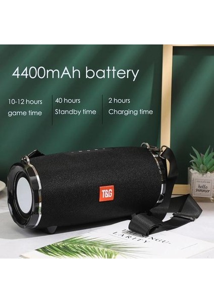 Siyah Yüksek Güçlü 50 W Bluetooth Hoparlör Su Geçirmez Taşınabilir Sütun Pc Bilgisayar Hoparlörler Subwoofer Boom Box Müzik Merkezi Radyo Taşınabilir Hoparlörler (Yurt Dışından)
