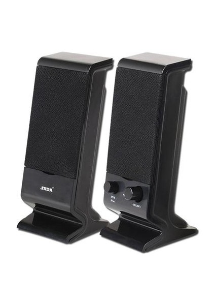 Siyah Mini Bilgisayar Hoparlör USB Kablolu Hoparlörler 3D Stereo Sütun Ses Surround Tv Pc Laptop Dizüstü Hoparlörler Için Hoparlörler (Yurt Dışından)