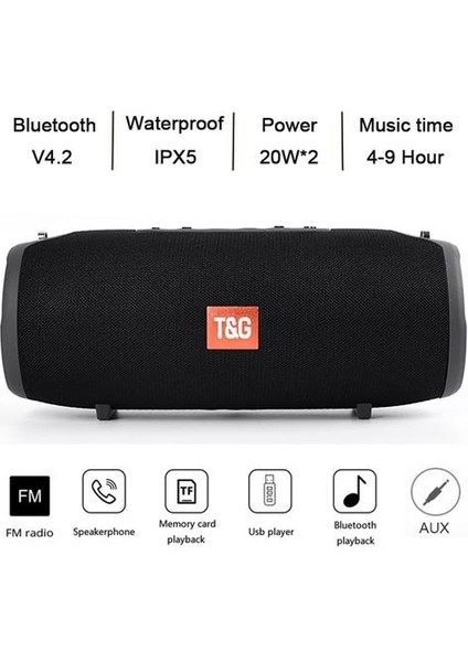 Siyah Taşınabilir Bluetooth Hoparlör Kablosuz Ses Sütun Bilgisayar Tv Şok Bas Soundbar 3D Surround Ses Subwoofer Müzik Merkezi (Yurt Dışından)