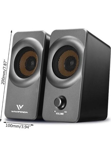 X5 Multimedya Surround Stereo Dizüstü Masaüstü Bilgisayar 3.5mm Mini Hoparlör (Yurt Dışından)