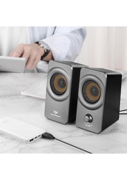 X5 Multimedya Surround Stereo Dizüstü Masaüstü Bilgisayar 3.5mm Mini Hoparlör (Yurt Dışından)