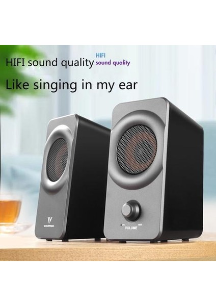 X5 Multimedya Surround Stereo Dizüstü Masaüstü Bilgisayar 3.5mm Mini Hoparlör (Yurt Dışından)