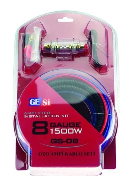 Gs-08 8ga Oto Amfi Kablo Seti (1500 W)