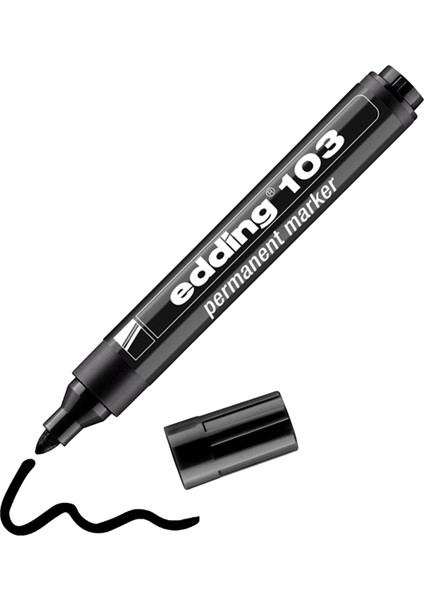 103 Kalıcı Işaretleyici Marker Siyah Kalem Metal Plastik Cam (10 Adet) fiyatları