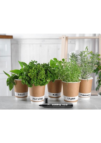 103 Kalıcı Işaretleyici Marker Siyah Kalem Metal Plastik Cam (10 Adet) fırsatları