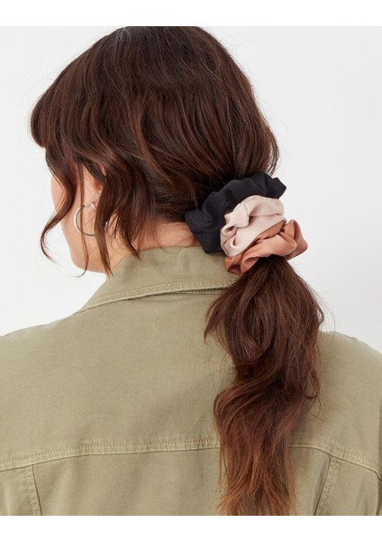 Saten Saç Lastiği Pastel x 3