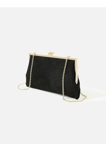 Suedette Clutch Çanta Siyah fiyatları