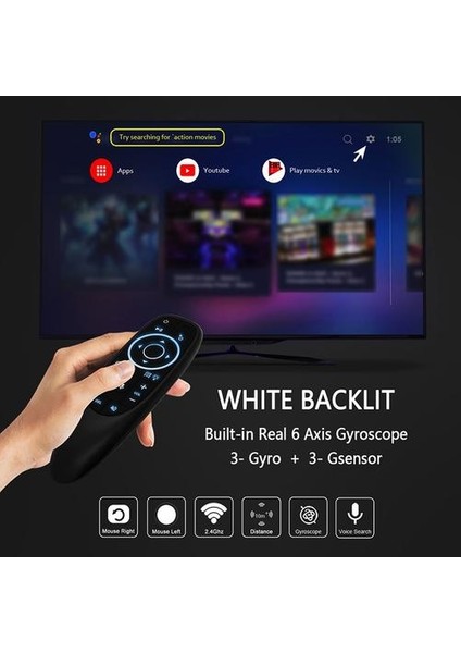 Uzaktan Kumanda G10S Pro Ses Evrensel 2.4g Kablosuz Hava Fare Mikrofon Gyroskope Ir Android Tv Kutusu Için Ir Öğrenme H96 Max X96 Mini (Yurt Dışından)
