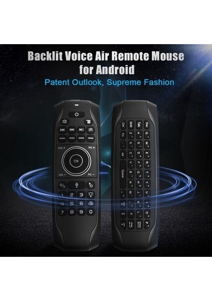 Rus Mini Klavye G7V Aydınlatmalı Ses Arama Akıllı Hava Fare Gyroskope Ir Öğrenme 2.4g Android Tv Kutusu Için Kablosuz Uzaktan Kumanda (Yurt Dışından)