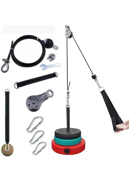 Dıy Uzunluğu Kablo Kasnak Sistemi Yükleme Gym Ekipmanları ile Ayarlanabilir Makine Ekleme (Yurt Dışından)