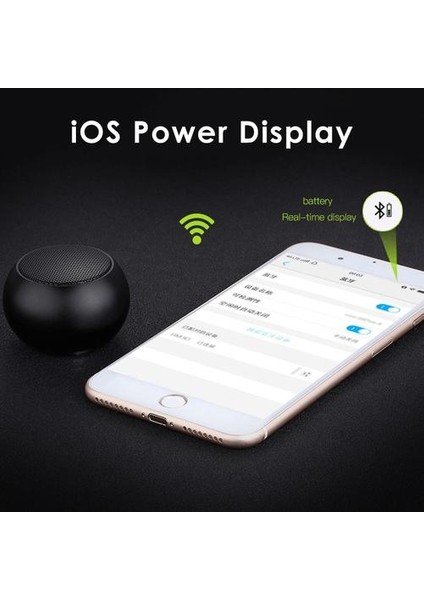 Taşınabilir Bluetooth Hoparlör Gerçek Kablosuz Stereo Subwoofer Handsfree Hoparlör Akıllı Telefonlar Için Mıc ile (Yurt Dışından)