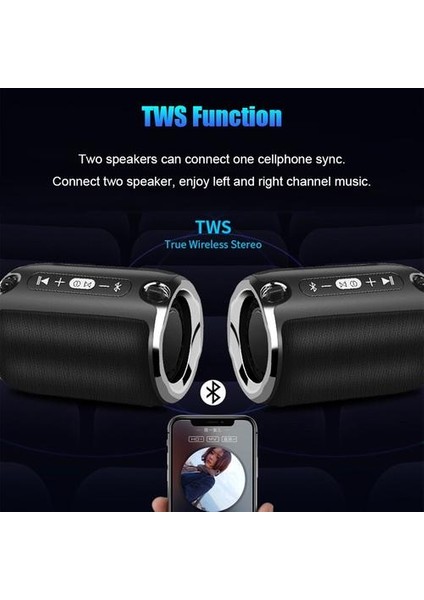 Taşınabilir Küçük Bluetooth Hoparlör Fm Radyo ile Müzik Bas Subwoofer Tf Aux Bilgisayar Telefonları Için USB Hoparlörler (Yurt Dışından)