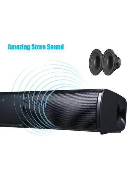 Tv Bluetooth Hoparlör 20 W Soundbar Ev Tiyatrosu Kablosuz 3D Surround Stereo Bas Subwoofer Telefon Için Taşınabilir Hoparlörler (Yurt Dışından)