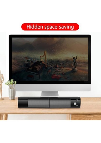 Bilgisayar Hoparlörleri Ayrılabilir Bluetooth Hoparlör Bar Surround Ses Subwoofer Bilgisayar Dizüstü Bilgisayar Için USB Kablolu Çift Müzik Çalar (Yurt Dışından)