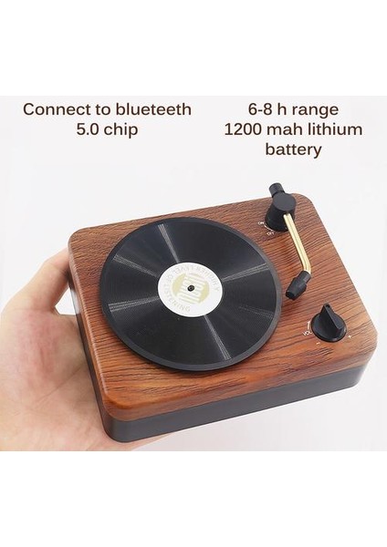 Hoparlör Subwoofer Kablosuz Ev Şarj Edilebilir Kayıt Çalar Retro Retro (Yurt Dışından)