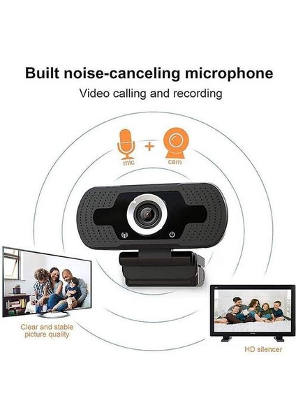 Hd Webcam Kablolu 1080 P Mikrofon ile Pc Laptop Masaüstü USB Webcam Pro Streaming Bilgisayar Kamera (Yurt Dışından)