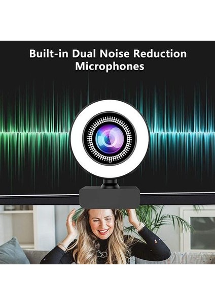 Webcam Web Kamera Otomatik Odak Mikrofon ile Pc Dizüstü Bilgisayar Için 1080 P Web Kamera Çevrimiçi Çalışma Konferansı (Yurt Dışından)