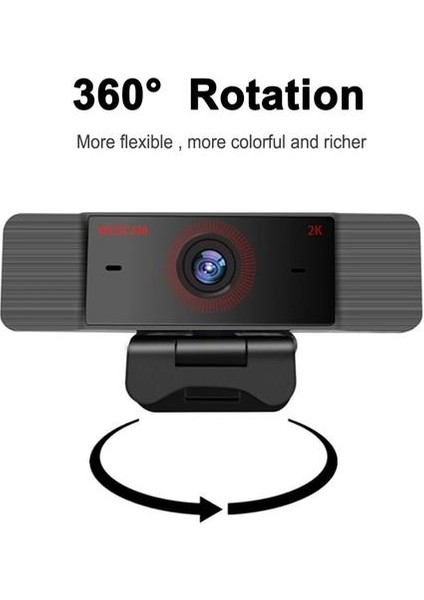 Full Hd 2 K USB Kamera Pc USB Bilgisayar Webcam Için Mikrofon ile (Yurt Dışından)