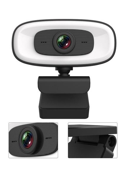 Webcam 2 K Otomatik Odak Odak USB Full Hd Halka Işık Web Kamera Gürültü ile Gürültü Mac Dizüstü Bilgisayar Pc Video Live Streaming (Yurt Dışından) modelleri