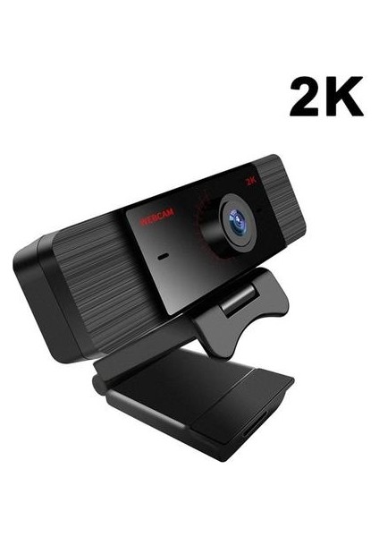 Webcam 2 K Full Hd Web Kamera Mikrofon Dahili Dönebilen USB Fiş Cam Pc Için Mac Dizüstü Bilgisayar Masaüstü (Yurt Dışından)