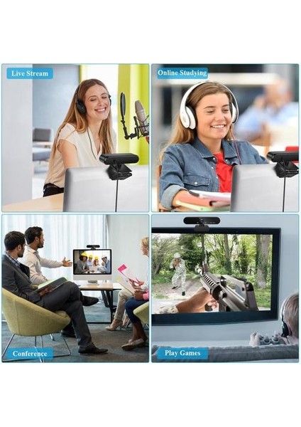Hd 1080 P Webcam Mikrofon ile USB Kamera Dahili Omnidirectional Pikap 16BIT USB Video Stream Pc / Mac Dizüstü Bilgisayar Masaüstü (Yurt Dışından)