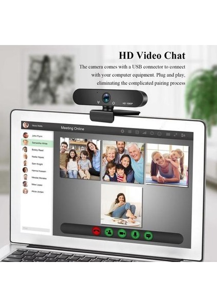Hd 1080 P Webcam Mikrofon ile USB Kamera Dahili Omnidirectional Pikap 16BIT USB Video Stream Pc / Mac Dizüstü Bilgisayar Masaüstü (Yurt Dışından)