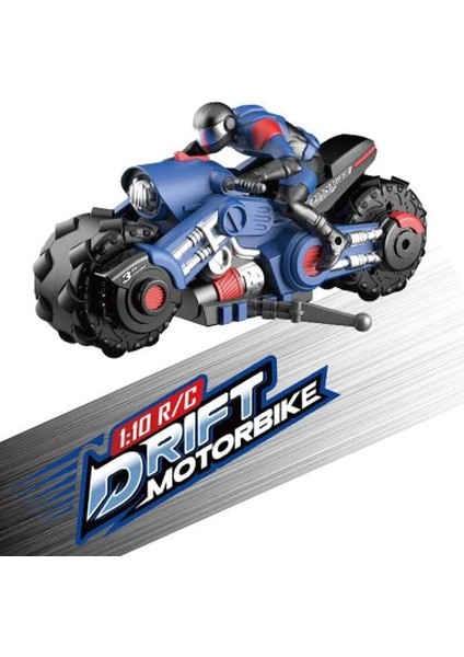 1:10 Rc Dublör Araba Öz Dengeli Motosiklet Elektrikli Araba 360 Derece Drift Yarış Motosiklet Çocuk Oyuncakları Çocuklar İçin Noel Rc (Mavi) (Yurt Dışından) fırsatları