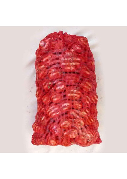 45X75 Soğan Patates Ceviz Çuvalı 10 Adet Kırmızı Polimer File Çuval