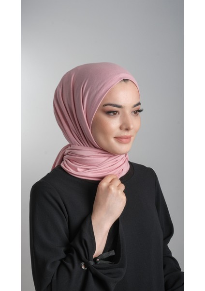 Pembe Pratik Hazır Geçmeli Şal Viskon Kumaş Penye Şal 2108_04