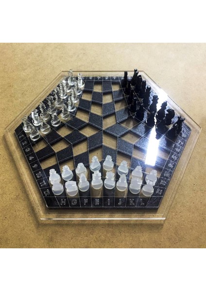 3 Kişilik Satranç Seti - 3 Player Chess