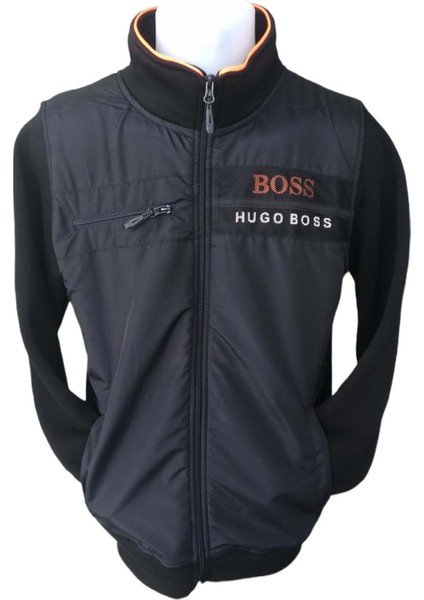 Erkek Hakim Yakalı Önü Şişme Model Fermuarlı Siyah Bomber Mont Ecfh-Bsş fiyatları