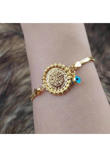 Göz Boncuklu Reşat Çeyrekli Altın Bileklik fiyatları
