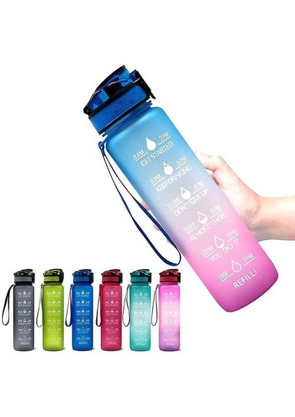 Zaman Işaretleyici Bpa 1L Spor Su Şişesi (Yurt Dışından)