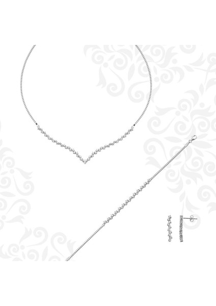 Sade Üçlü Gerdanlık Seti 16.00 Gram 14 Ayar Altın