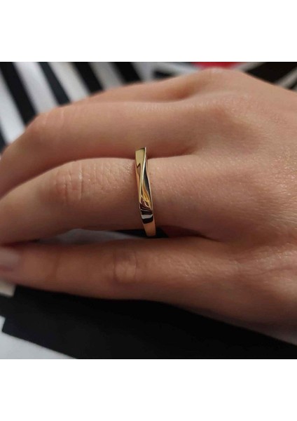 Çizgi Yüzük 14 Ayar Altın 2.48 Gram ABYYZK0083