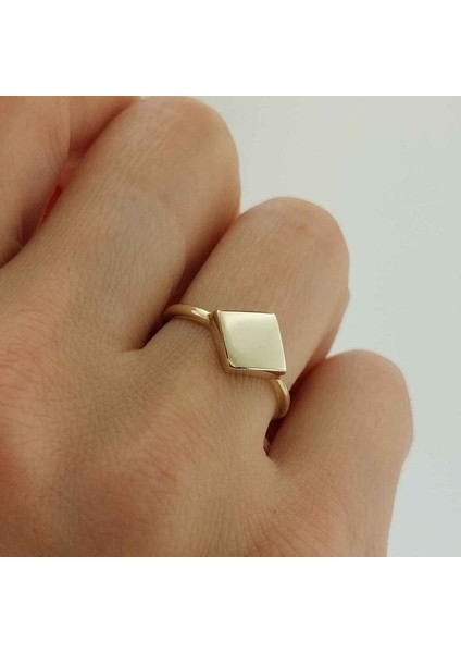 Altın Karo Yüzük 14 Ayar 2.15 Gram ABYYZK0105