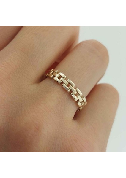 Zincir Altın Yüzük 14 Ayar 2.32 Gram ABYYZK0114