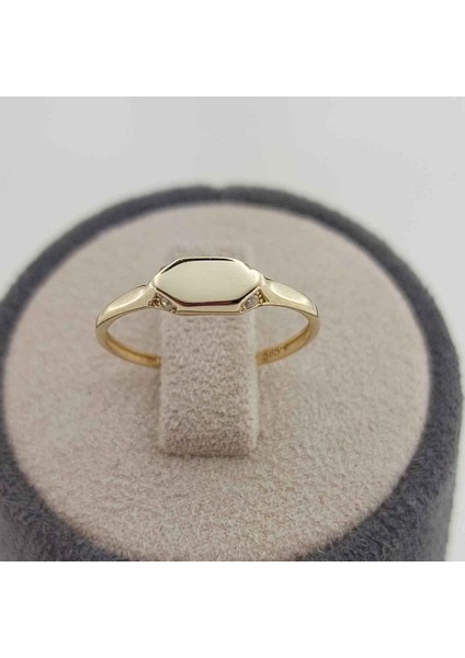 Mini Taşlı Altın Yüzük 14 Ayar 1.04 Gram ABYYZK0135