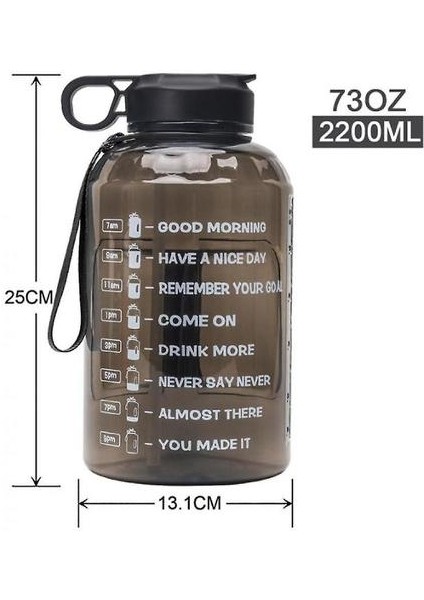 Yarım Galon 2.2l Spor Su Şişesi (Yurt Dışından)