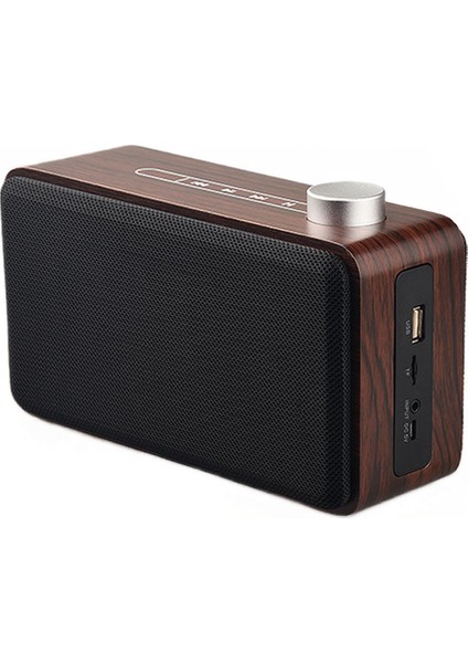 Taşınabilir Ahşap Bluetooth Hoparlör Kablosuz Subwoofer Stereo Ses Kutusu Destek Müzik Çalar (Yurt Dışından)