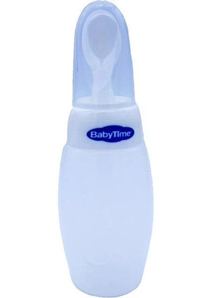 Babytime 086 Pp (Plastik) Kaşıklı Biberon 225 ml Beyaz