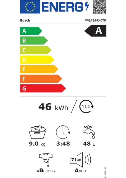 WGA244X0TR Serie 4 9 kg 1400 Devir Çamaşır Makinesi