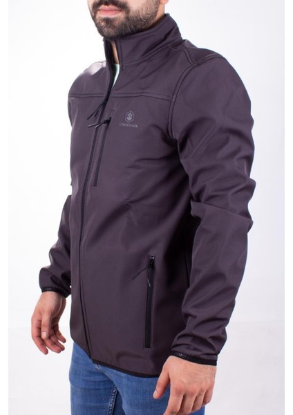 Track Top Antrasit Softshell Günlük Erkek Mont