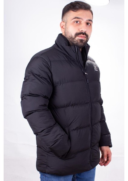 Alarık Coat Siyah Günlük Şişme Erkek Mont