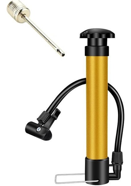 Bisiklet Pompası Ergonomik Tasarım ile Hızlı Şişirme Gold Renk 200 mm Boyutunda